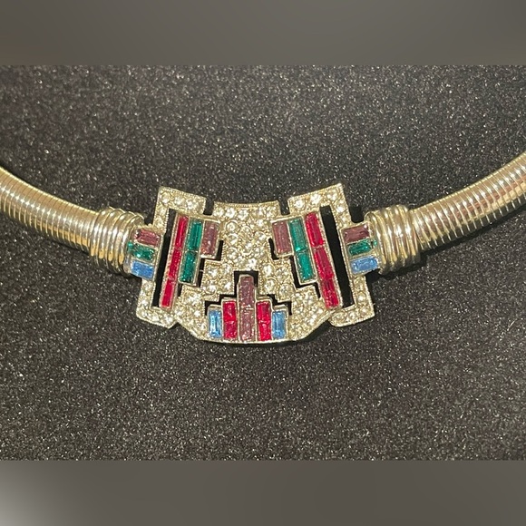 Vintage Silver Tone Snake Chain Choker - Picture 4 of 9